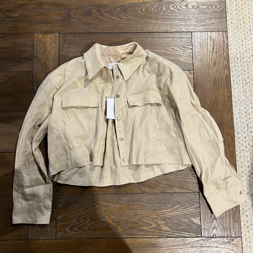L'Academie Light Tan Shirt Jacket